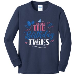 We Are The Birthday Twins Cute Twin Celebrate Kids Long Sleeve Shirt