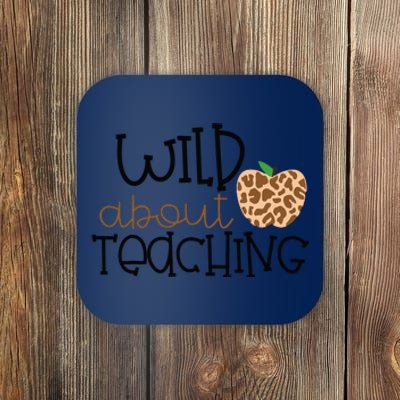 Wild About Teaching Leopard School Grade Teacher Gift Coaster