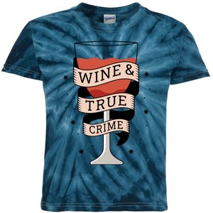 Wine And True Crime Kids Tie-Dye T-Shirt