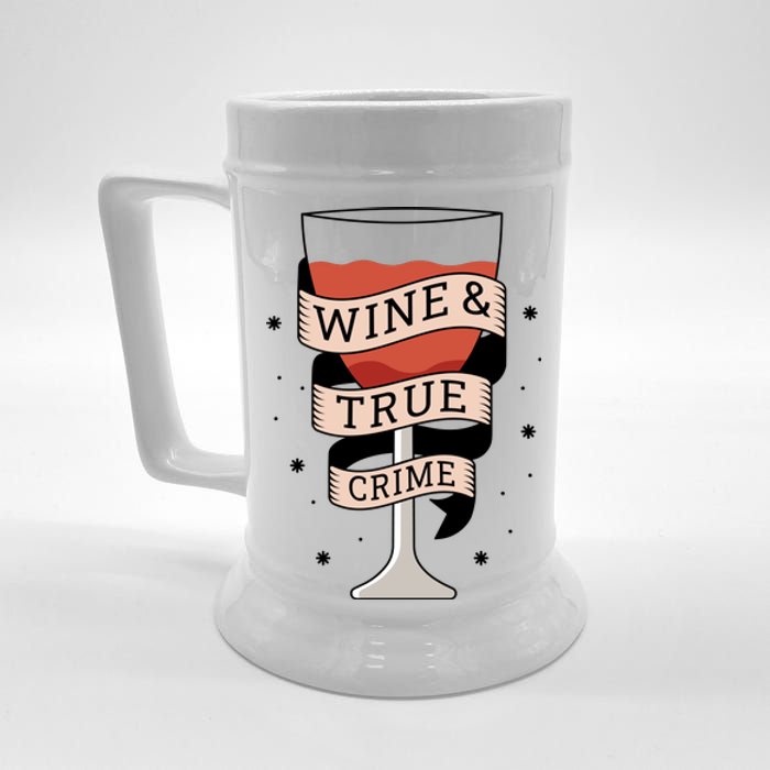 Wine And True Crime Beer Stein