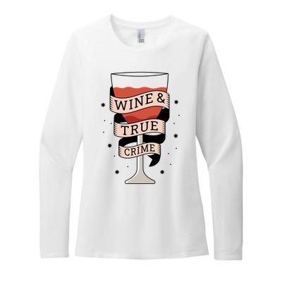 Wine And True Crime Womens CVC Long Sleeve Shirt