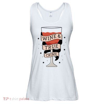 Wine And True Crime Ladies Essential Flowy Tank