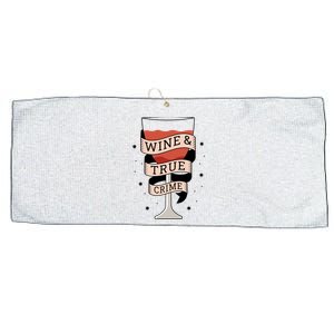 Wine And True Crime Large Microfiber Waffle Golf Towel