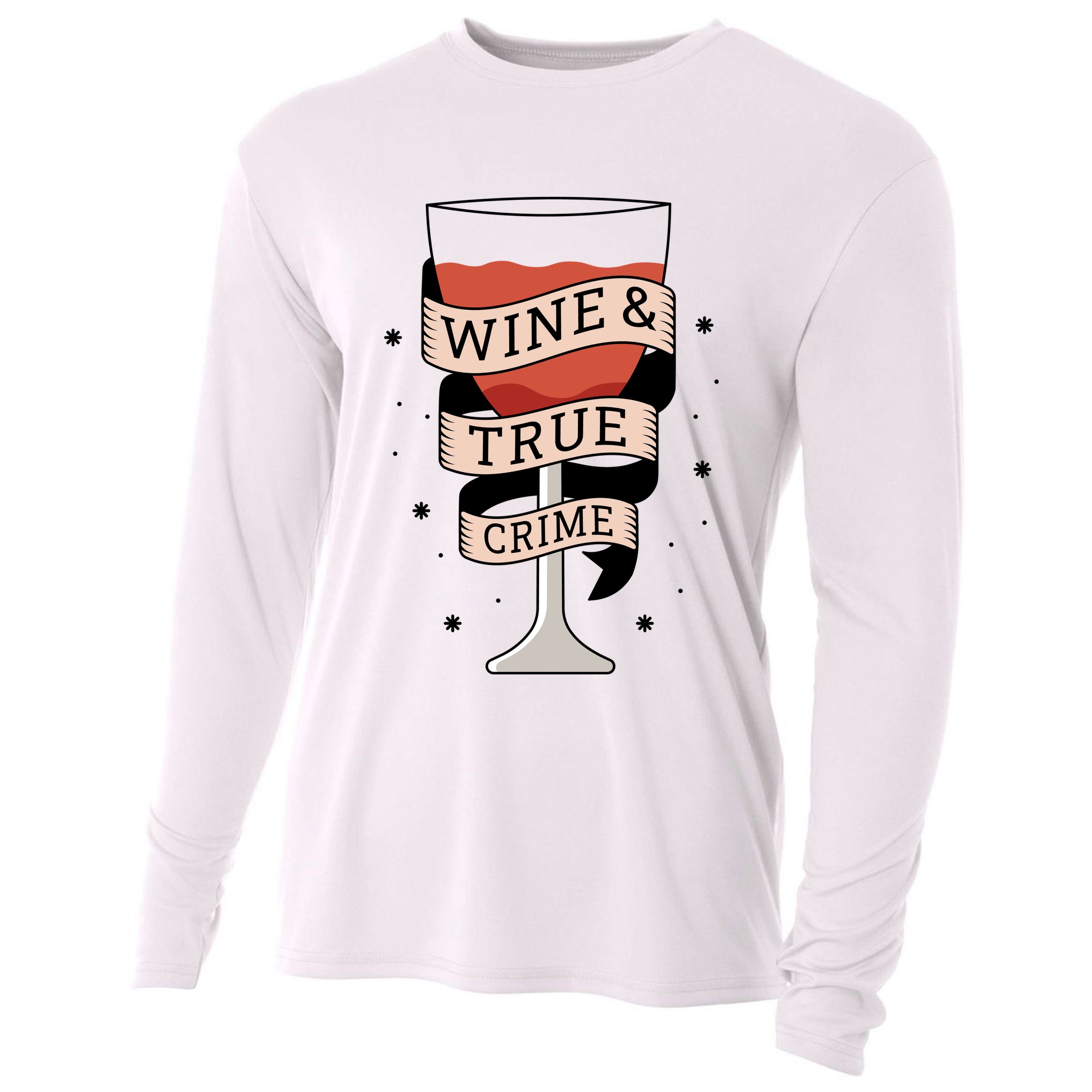 Wine And True Crime Cooling Performance Long Sleeve Crew