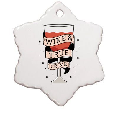 Wine And True Crime Ceramic Star Ornament