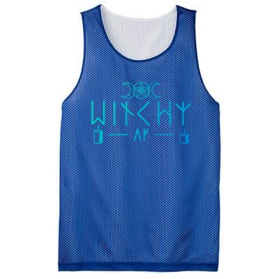 Witchy Af Three Moons Wicca Cool Gift Mesh Reversible Basketball Jersey Tank