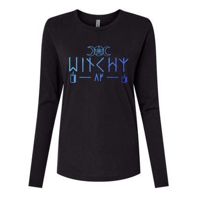 Witchy Af Three Moons Wicca Cool Gift Womens Cotton Relaxed Long Sleeve T-Shirt