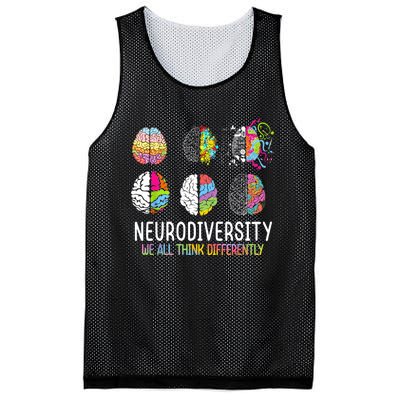 We All Think Differently Neurodiversity Autism Mesh Reversible Basketball Jersey Tank