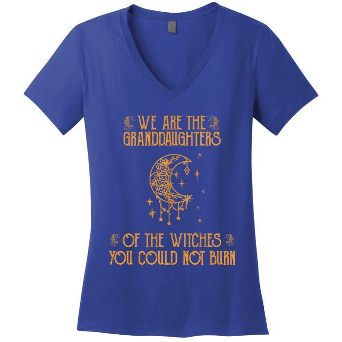 We Are The Granddaughters Of The Witches You Could Not Burn Gift Women's V-Neck T-Shirt