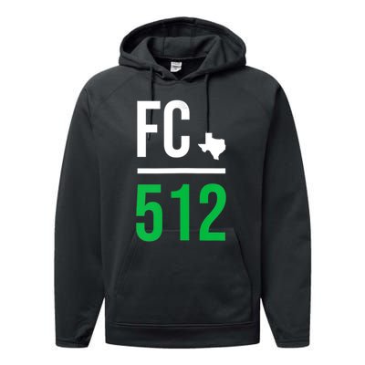 Womens Austin Texas Soccer 512 Futbol Fan Match Day Badge Performance Fleece Hoodie