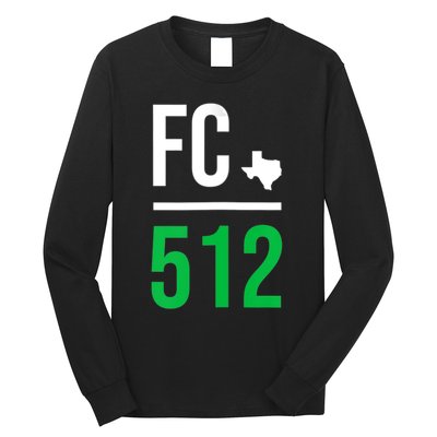 Womens Austin Texas Soccer 512 Futbol Fan Match Day Badge Long Sleeve Shirt