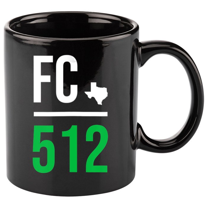 Womens Austin Texas Soccer 512 Futbol Fan Match Day Badge 11oz C Handle Ceramic Mug
