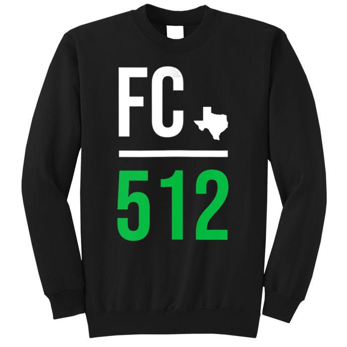 Womens Austin Texas Soccer 512 Futbol Fan Match Day Badge Tall Sweatshirt