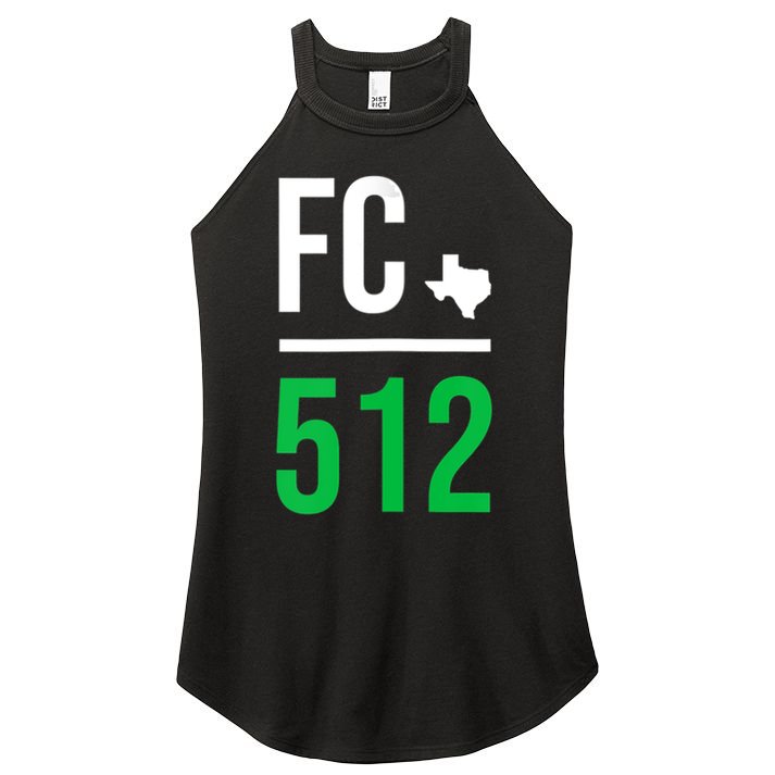 Womens Austin Texas Soccer 512 Futbol Fan Match Day Badge Women's Perfect Tri Rocker Tank