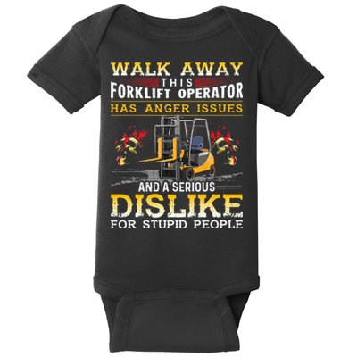 Walk Away This Forklift Operator Forklift Operator Baby Bodysuit