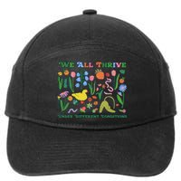 We All Thrive Under Different Conditions Autism Teacher Special Education 7-Panel Snapback Hat