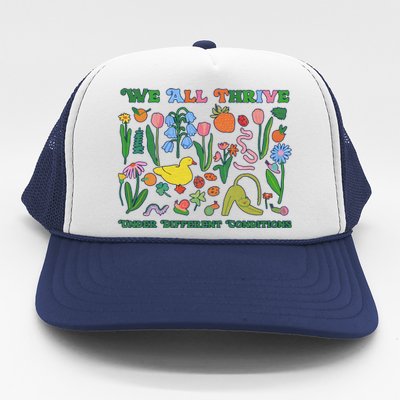 We All Thrive Under Different Conditions Autism Teacher Special Education Trucker Hat