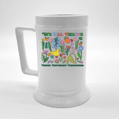 We All Thrive Under Different Conditions Autism Teacher Special Education Beer Stein