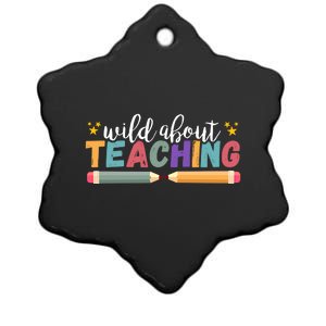 Wild About Teaching Back To School Teacher Great Gift Ceramic Star Ornament