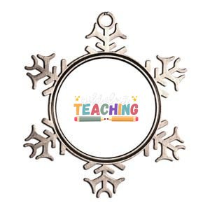 Wild About Teaching Back To School Teacher Great Gift Metallic Star Ornament