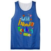 Wild About Teaching Designs For Teachers Gift Mesh Reversible Basketball Jersey Tank