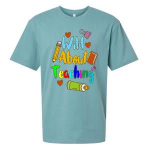 Wild About Teaching Designs For Teachers Gift Sueded Cloud Jersey T-Shirt