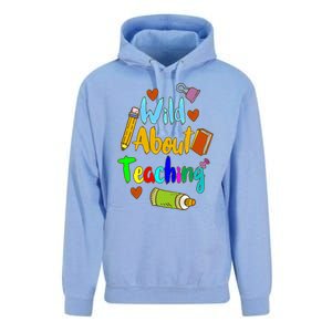 Wild About Teaching Designs For Teachers Gift Unisex Surf Hoodie