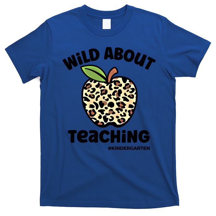 Wild About Teaching Kindergarten Leopard Teacher Gift T-Shirt