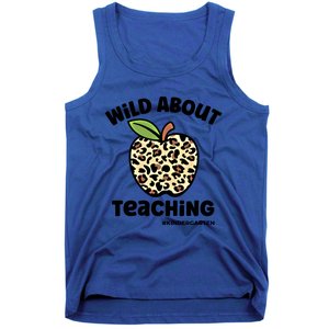 Wild About Teaching Kindergarten Leopard Teacher Gift Tank Top