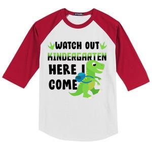 Watch Out Kindergarten Here I Come Kids Colorblock Raglan Jersey