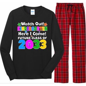 Watch Out! Kindergarten Here I Come! Future Class of 2033 Long Sleeve Pajama Set