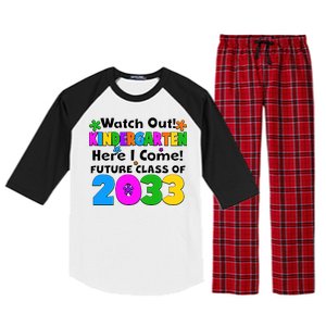 Watch Out! Kindergarten Here I Come! Future Class of 2033 Raglan Sleeve Pajama Set