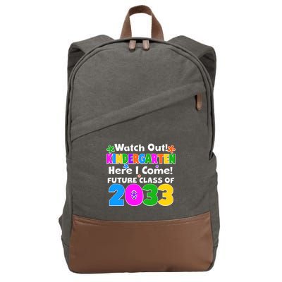 Watch Out! Kindergarten Here I Come! Future Class of 2033 Cotton Canvas Backpack
