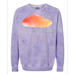 Water Color Cloud Rainy Day Colorblast Crewneck Sweatshirt