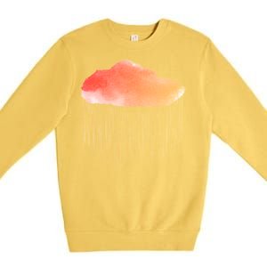 Water Color Cloud Rainy Day Premium Crewneck Sweatshirt