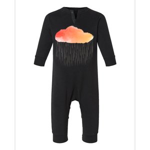 Water Color Cloud Rainy Day Infant Fleece One Piece