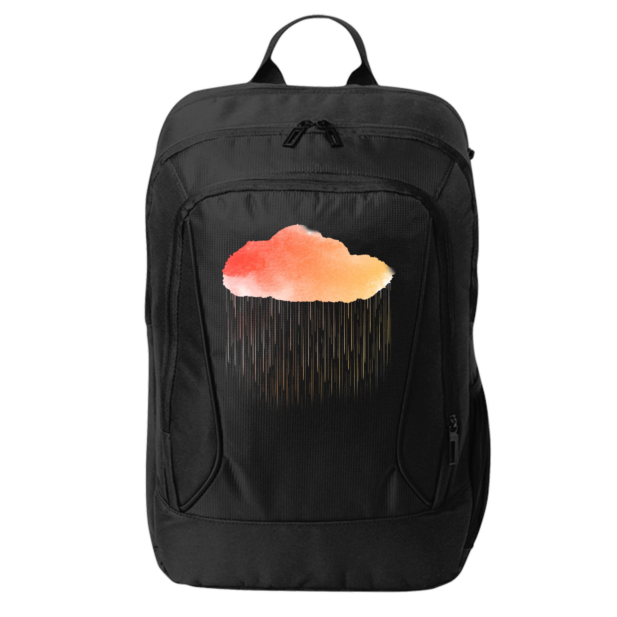 Water Color Cloud Rainy Day City Backpack