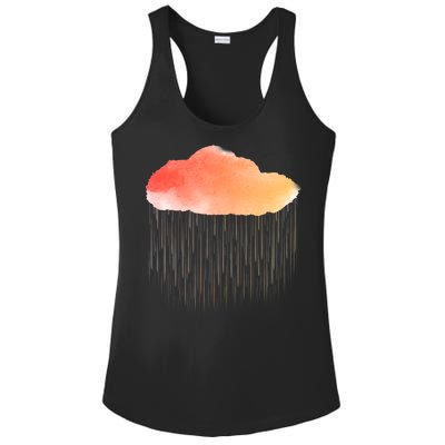 Water Color Cloud Rainy Day Ladies PosiCharge Competitor Racerback Tank