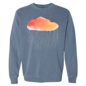 Water Color Cloud Rainy Day Garment-Dyed Sweatshirt