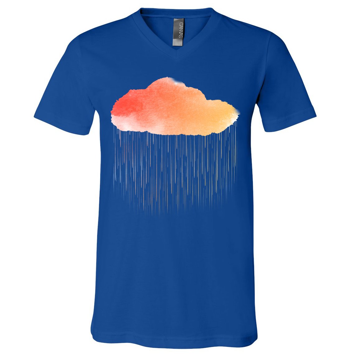 Water Color Cloud Rainy Day V-Neck T-Shirt
