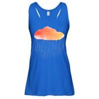 Water Color Cloud Rainy Day Ladies Essential Flowy Tank