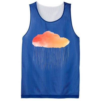 Water Color Cloud Rainy Day Mesh Reversible Basketball Jersey Tank