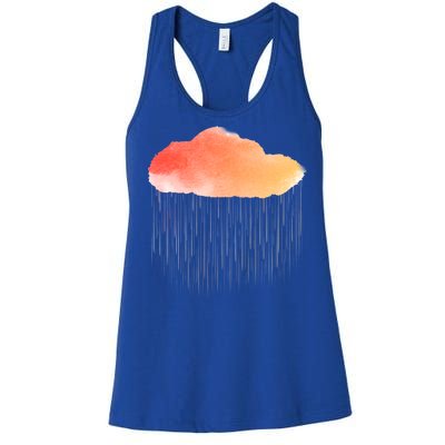 Water Color Cloud Rainy Day Women's Racerback Tank