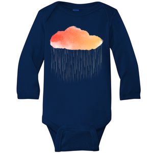 Water Color Cloud Rainy Day Baby Long Sleeve Bodysuit