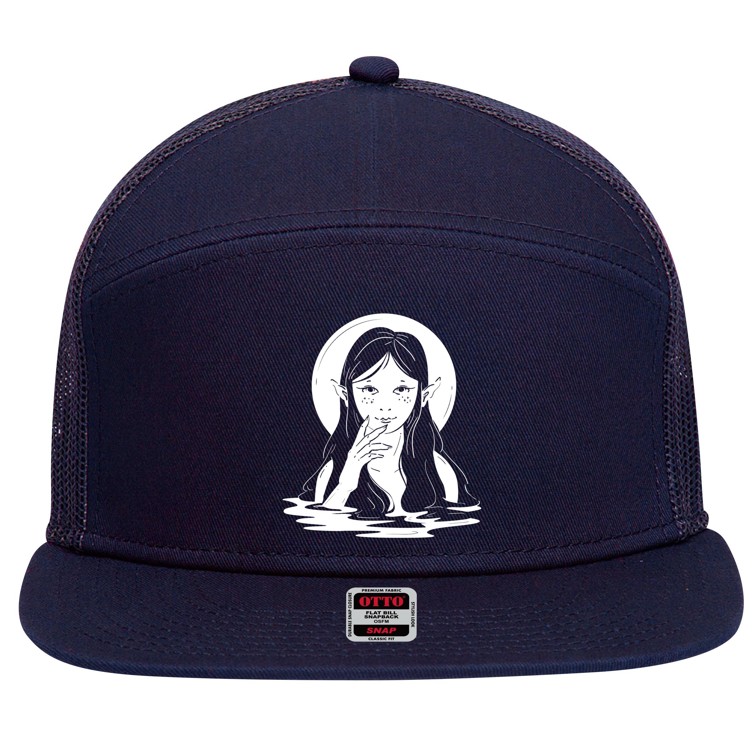 Water Creature 7 Panel Mesh Trucker Snapback Hat