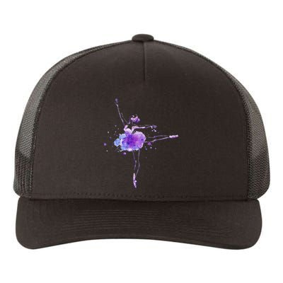 Watercolor Ballerina Yupoong Adult 5-Panel Trucker Hat