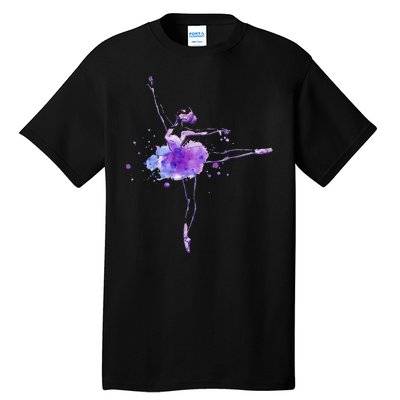 Watercolor Ballerina Tall T-Shirt