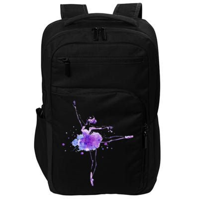 Watercolor Ballerina Impact Tech Backpack