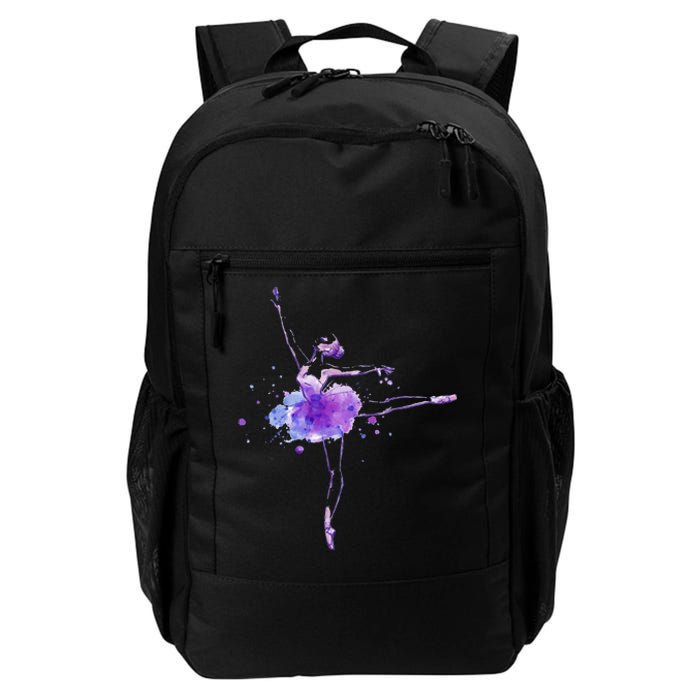 Watercolor Ballerina Daily Commute Backpack