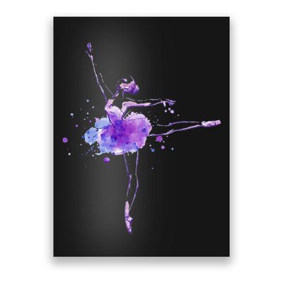 Watercolor Ballerina Poster